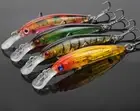 4PCS/PACK Trolling Bait Minnow Fishing Lure ABS Bass Crankbait Tackle Wobbler