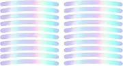 diyy Reflective Wheel Stripe - 20 Pieces Adhesive Edge Stickers Car Glow in the Dark Adhesive Strips, Colourful Edge Strip Decals for Night Driving and Wheel Decoration