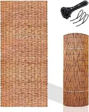 Outdoor Divider Privacy Fencing Reed Rolls Fence for Balcony Garden Decorative Bamboo Fencing for Deck Yard Pool Pond(H4*L10ft(122 * 300cm))