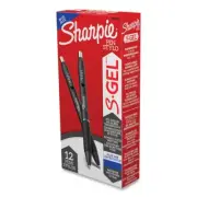 Sharpie S-Gel 2096152 Medium 0.7 mm Gel Pen - Blue Ink/Black Barrel (1-DZ) New