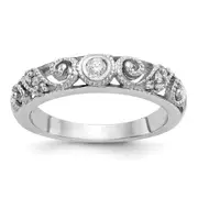 14k White Gold Diamond Band