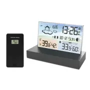 Indoor Outdoor Temperature Clock with Multi Functionality and Calendar