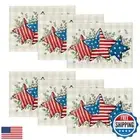 Artoid Mode American Flag Stars Eucalyptus 4th of July Placemats Set of 6, 12