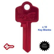 SILCA Ultralite Keyblanks x 10 -WHITCO ,Key Blank-RED Free Postage!