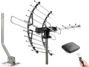 Digital HD TV Antenna, Amplified Attic/Outdoor Antenna, 360 Degree Rotation W...