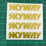 old school bmx decals stickers skyway wheel decals flat gold rub on x4