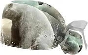 [WOSHJIUK] Working Hat 2 Pack Scrub Caps for Women,Cloudy White Polar Bear,Tie Back Cap Adjustable Scrub Hat