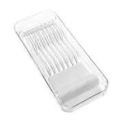 Madesmart Clear Soft Grip In-Drawer Kitchen Knife Storage Organiser Grey