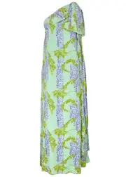 Bernadette Gala Floral-print One-shoulder Maxi Dress - Green - 36 (UK8 / S) 36 (UK8 / S)