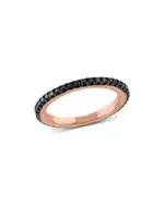 Bloomingdale's Fine Collection Black Diamond Eternity Band in 14K Rose Gold, 0.30 tcw