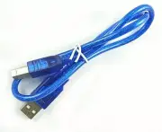 QTY2 USB 2.0 A B ADAPTER BLUE CABLE R3 48-52CM ARDUINO UNO MEGA 2560 EXPEDITED