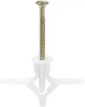 Wall Plugs， 30pcs 10mm x 52mm Plastic Drywall Hollow Wall Anchors Expansion Pipe White for Home Garden DIY Application