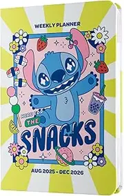 Grupo Erik Pocket Academic Diary 2025-2026 Week To View - Stitch Stationery Disney | A6 Diary 2026 17 Month, Weekly Academic Planner 2025-2026 Mid Year | Stitch Gifts, School Supplies