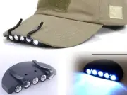 Bright 5 LED Clip on Hat Head Cap Light Headlamp Flashlight