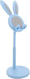 Cute Bunny Mobile Phone Stand Adjustable and Portable Desk Holder for Tablets Phones Charming Cartoon Design for Video Calls Study Sessions Flexible Height Angle