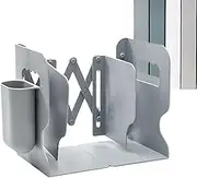 Decorative Bookends | Adjustable Book Holders with Pen Holder - Reusable Storage Rack, Heavy Duty School Supplies for Classroom, Desk, Library