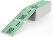 YIKIADA Green Thermal Labels 2 x 3 Inch Vinyl Self-Adhesive Fanfold Direct Shipping Stickers Waterproof Perforated Printer Decal for Office Warehouse Barcode 500 PCS