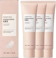 Purifying Exfoliating Gel For Dark Spots,Glow Goddess Exfo-liating Gel,Facial Exfoliator Scrub,Purifying Enzymes Exfo-liating Gels (3PCS)