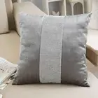 Pack of 2 Grey Matching Sequin Pillow Covers, Sparkly Rhinestone Decor Sofa T...
