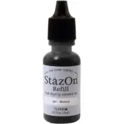 Tsukineko StazOn solvent-based Ink Refill 15ml Reinker 091 Mustard Yellow