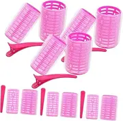FRCOLOR Hair Curler Clips Pack 18 Pieces Self-adhesive Rollers for Women Large Rollers for Long Hair for Bangs