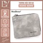 全新 MENBENSE SUEDE MENBENSE SUEDE SHORT WALLET 多個拉鍊隔層,用於存放錢和卡