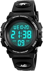 [VEILEY] Kids Digital Watch, Sports Outdoor 50M Waterproof Kid Watches for Boys with Alarm Stopwatch Electronic Analog Quartz Wrist Watches for Boy Girls Children Ages 11-15