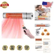 Waterproof 1500W Electric Wall-Mounted Heater with Remote Control for Garages