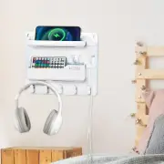 Wall Mount Adhesive Beside Shelf for Remote Phone Glasses College Dorm Bunk Bed