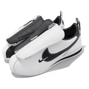 【NIKE 耐吉】休閒鞋 Wmns Cortez 女鞋 男鞋 黑 白 皮革 陰陽 紀念款 阿甘鞋(FJ7870-101)