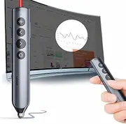Norwii N10s Pro Bluetooth Presenter with Laser Pointer with Stylus Pen for Touch Screen, Advanced Digital Highlighting Powerpoint Presenter, 50 m Range, Metal Housing
