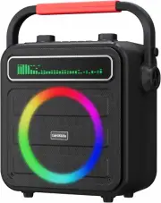 Karaoke Machine with 2 Wireless Microphones, Portable Bluetooth Speaker W/Pa Sys