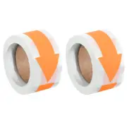 Arrow Sticker 2.8x1.2", 300 Pcs Adhesive Color Coding Decal, Bright Orange