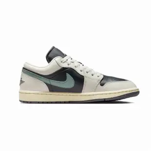 【NIKE 耐吉】休閒鞋 Air Jordan 1 Low Jade Smoke 黑綠 復古 籃球鞋 倒鉤平替 女鞋(DC0774-001)