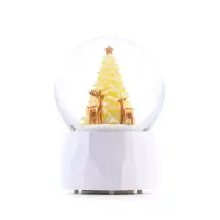 在飛比找momo購物網優惠-【JARLL 讚爾藝術】光輝聖誕樹 水晶球音樂盒(生日情人告