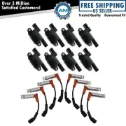 Ignition Coils Spark Plug Wires Kit Fits 06 Chevy Impala 05 SSR Grand Prix GTO