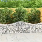 Arched Gabion Basket 200x30x60cm Galvanized Iron Garden Rock Wall Feature