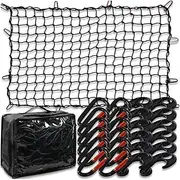 EXEGPLPVK Car Trunk Rooftop Net Mesh Cargo Net Truck Trailer Heavy Duty Automotive Cargo Nets Traveling Luggage Storage Accessories
