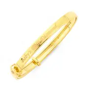9ct Gold 45mm 'baby's First Diamond' Diamond-set Bangle