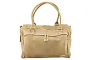 Double Zip Satchel Nappy Bag (Latte)