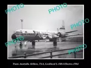 OLD HISTORIC AVIATION PHOTO TAA TRANS AUSTRALIA AIRLINES LOCKHEED ELECTRA 1964