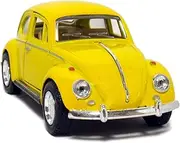 [Kinsmart] Yellow 1967 Classic Die Cast Volkwagen Beetle Toy with Pull Back Action