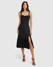 [Belle & Bloom] Summer Storm Midi Dress - Black