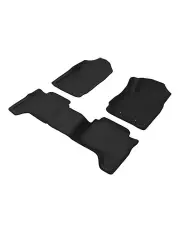 Weisshorn Ford Ranger Car Floor Mats PX PX2 PX3 Dual Cab 2011-2019 3D Rubber in Black
