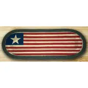Earth Rugs Oval Patch Printed Runner- Original Flag
