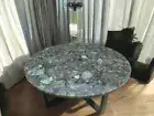 36" Round Labradorite Stone Sofa Coffee Table Crystal Healing Gemstone Furniture