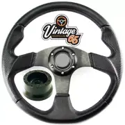 Classic Austin Mini Cooper 340mm Sport Steering Wheel & Short Boss Fitting Kit