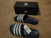 NEW IN BOX ADIDAS ADILETTE AQUA SLIDES SANDALS MEN'S SIZE 10 DARK BLUE F35542