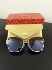 NWT "Dolce & Gabbana" Authentic Women's Silver-Tone Sunglasses