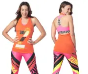 Zumba Less Talk More Dance Halter Top - Tangerine Orange ~ XS S M XL ~ New!